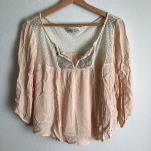 Abercrombie & Fitch Flowy Lace Floral Detail Top L